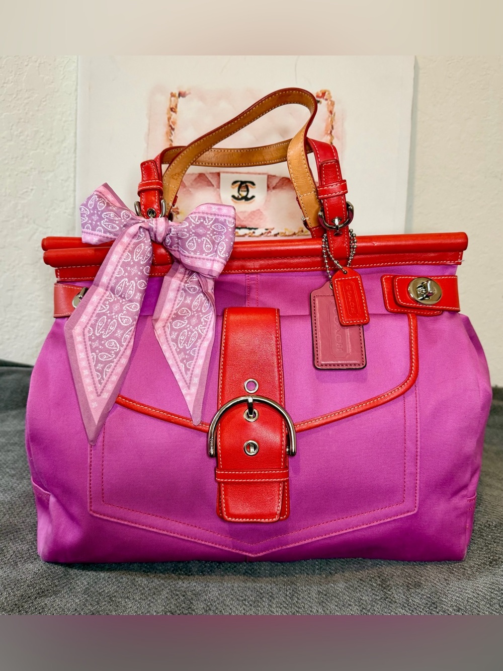 Coach Hampton Double Turnlock Satchel No. A043-9367